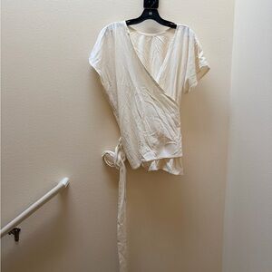 Pamut Apparel 100% Raw Silk Simone Wrap Reversible Top 2X USA Made